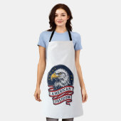 Retro Adelaar Patriottisch Lint Vector T-shirt Ont Schort (Gedragen)