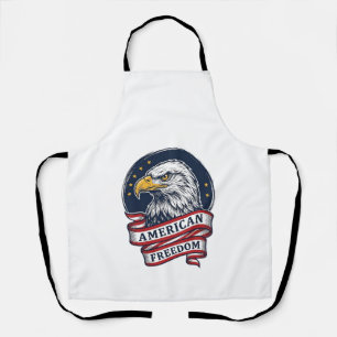 Retro Adelaar Patriottisch Lint Vector T-shirt Ont Schort