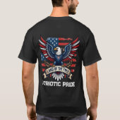 Retro Adelaar Patriottische Trots T-Shirt (Achterkant)