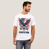 Retro Adelaar Patriottische Trots T-Shirt (Voorkant volledig)