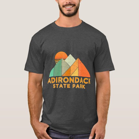 Retro  Adirondack State Park Distress T-shirt (Voorkant)