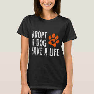 Retro Adoptie Hond Red Leven Dierenredding Hond Li T-shirt