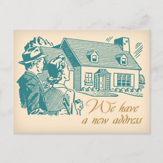 Retro-adreswijziging Briefkaart (Voorkant)