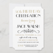 Retro Adult verjaardagsfeestje uitnodiging (Voorkant)