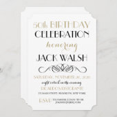 Retro Adult verjaardagsfeestje uitnodiging (Voorkant / Achterkant)