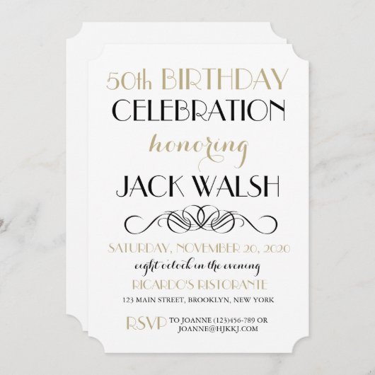 Retro Adult verjaardagsfeestje uitnodiging (Voorkant / Achterkant)