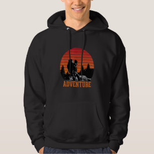 Retro Adventure Backpacker Enthusiast Mountain exp Hoodie