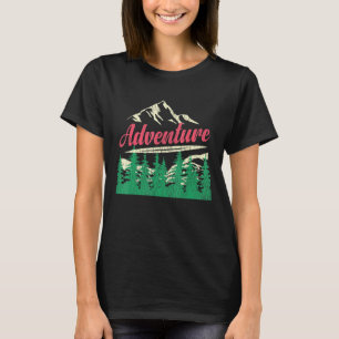 Retro Adventure Outdoor Camping Mountain Hiking Hi T-shirt