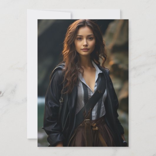 Retro  Adventure wacht op Afstuderen Foto Aankondiging (Achterkant)