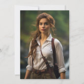 Retro Adventure wacht op Afstuderen Foto Aankondiging (Achterkant)