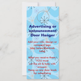 Retro Adverteren DEUR HANGER promotie labels