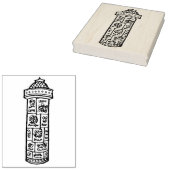 Retro Adverteren kiosk Rubber Art Stamp Rubberstempel (Gestempeld)