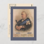 Retro  adverteren, Koningin Victoria Briefkaart (Voorkant / Achterkant)