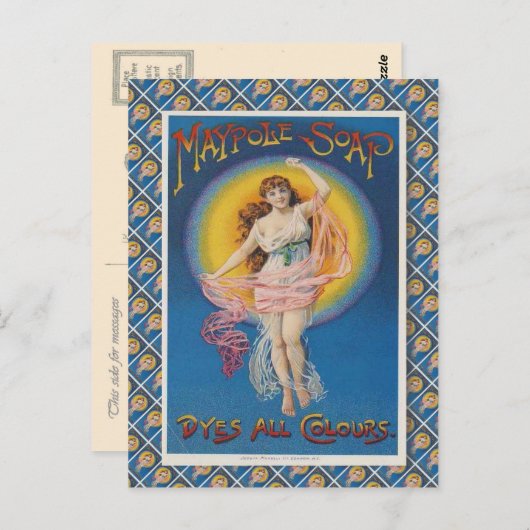 Retro adverteren, Maypole zeep, Briefkaart (Voorkant / Achterkant)