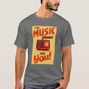 Retro Adverteren,  muziek, oude school T-shirt