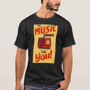 Retro Adverteren  muziek Oude School T-shirt