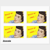Retro Adverteren Pop-Art Stickers "Geloof me" (Vel)