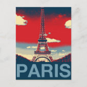 retro Advertisement France Paris Effiel Tower Briefkaart (Voorkant)