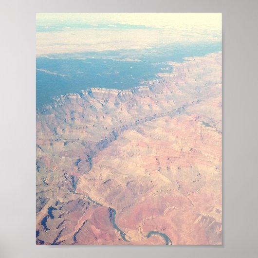 retro aerial grand canyon arizona foto poster (Voorkant)