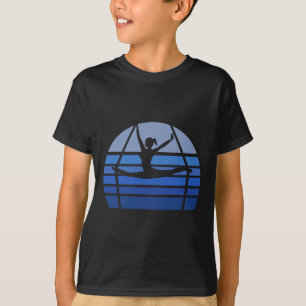 Retro Aerial Yoga Silhouet Liefhebber Cadeau Aeria T-shirt