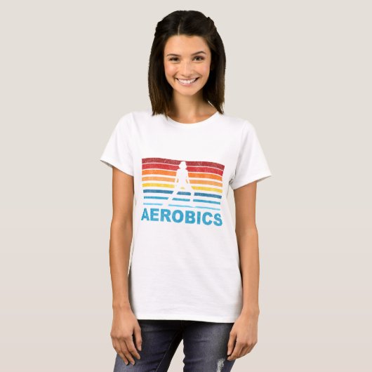 Retro-aerobics T-shirt (Voorkant volledig)