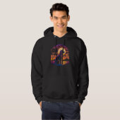Retro Aesthetic Golden Retriever Dog_1 Hoodie (Voorkant volledig)