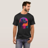 Retro Aesthetic Irish Wolfhound Dog T-shirt (Voorkant volledig)