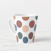 Retro Aesthetic Muted Color Spots Latte Mok (Linkerhoek)