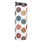 Retro Aesthetic Muted Color Spots Thermosbeker (Geroteerd rechts)