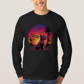 Retro Aesthetic Westie dog_1 T-shirt