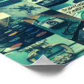 Retro Aesthetisch bord Foto Collage Quottes Poster (Hoek)