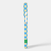 Retro Aesthetisch Checkerboard Blue op maat Case-Mate iPhone Case (Achterkant / Links)