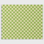 Retro Aesthetisch Checkerboard Patroon Groen wit Cadeaupapier (Vlak)
