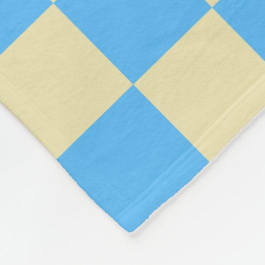 Retro Aesthetisch controlebord Patroon Blauwe naam Fleece Deken (Hoek)