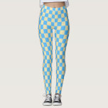 Retro Aesthetisch toetsenbord Patroon Blauw wit Leggings<br><div class="desc">Retro Aesthetische Checkerboard Patroonblauw en witte Leggings</div>