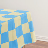 Retro Aesthetisch toetsenbord Patroon Blauw wit Tafelkleed (Voorbeeld)