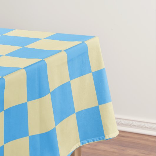 Retro Aesthetisch toetsenbord Patroon Blauw wit Tafelkleed (Voorbeeld)