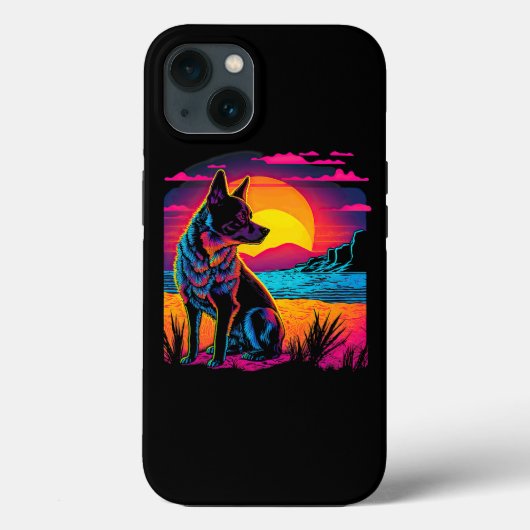 Retro Aesthetische Australische hond 17 Case-Mate iPhone Case (Achterkant)