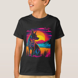 Retro Aesthetische Australische hond 17 T-shirt