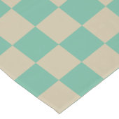 Retro Aesthetische Checkerboard Patroonafbeelding Korte Tafelloper (Hoek)