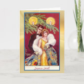 Retro Afbeelding feestdag Romance kerstkaart Feestdagen Kaart (Voorkant)