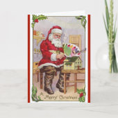 Retro Afbeelding kerstcadeautjes voor kerstmis Feestdagen Kaart (Voorkant)