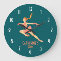 Retro Afbeelding van een Cijfer Skater in een roze