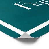 Retro Afbeelding van een Cijfer Skater in een roze Poster (Hoek)