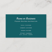 Retro Afbeelding van een Cijfer Skater in een roze Visitekaartje (Achterkant)