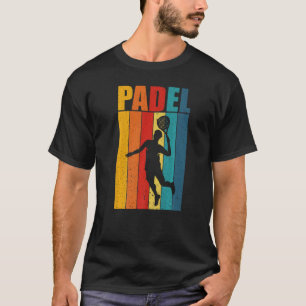 Retro afbeelding van padel voor tennispadel t-shirt