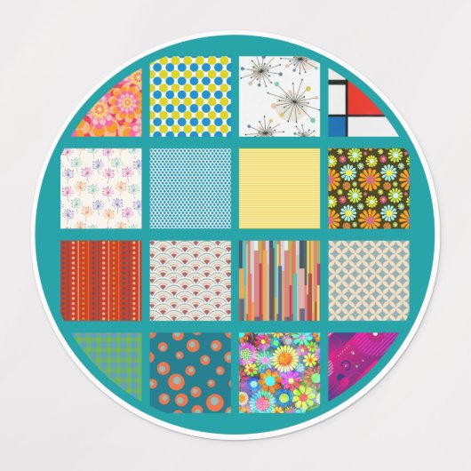 Retro Afbeeldingen quilt Labels (Design 2)