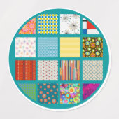 Retro Afbeeldingen quilt Labels (Design 1)