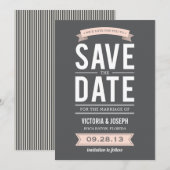 RETRO AFFICHE | KENNISGEVING DATUM SPAREN SAVE THE DATE (Voorkant / Achterkant)