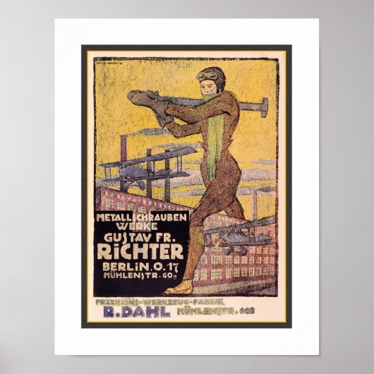 RETRO AFFICHE VAN VROEGE VLIEGKUNST POSTER (Voorkant)